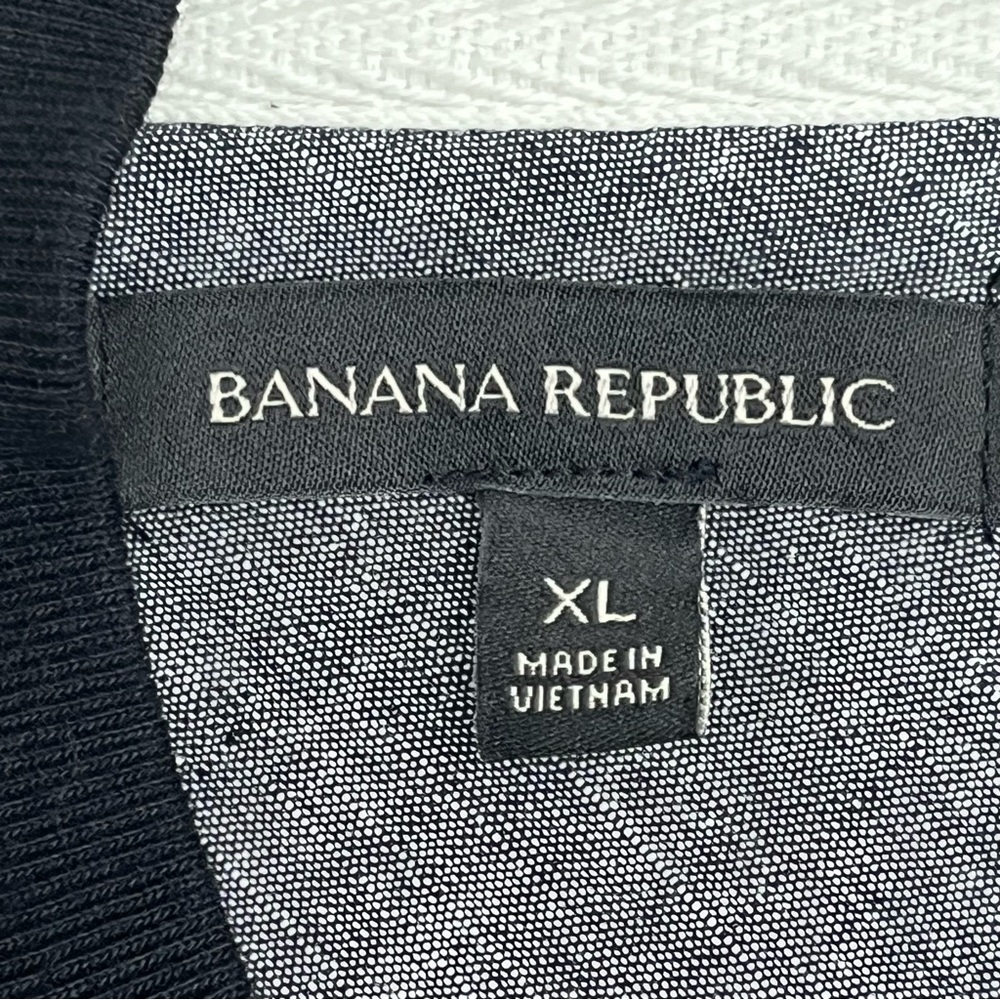 Banana Republic Jacket XL Black Snap Button Lightweight Bomber Style Preppy Men - Picture 5 of 15